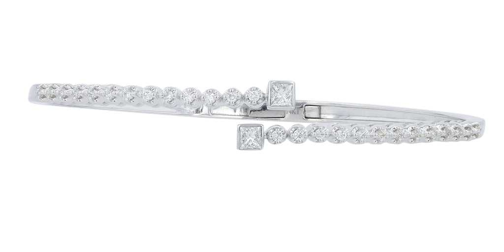 14K .56 CT Diamond Bypass Bangle<p><strong>More Colors Available</p></strong>