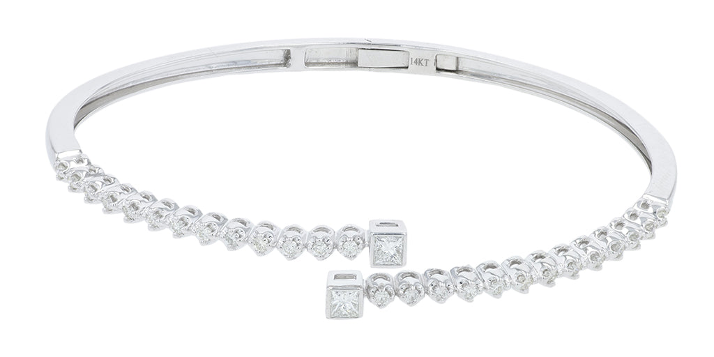 14K .56 CT Diamond Bypass Bangle<p><strong>More Colors Available</p></strong>
