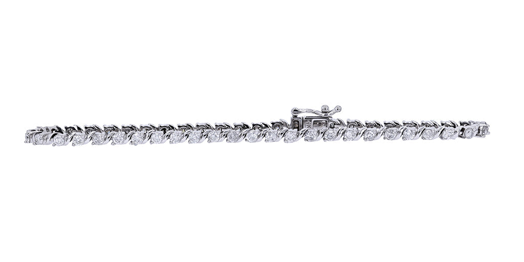 14K WG 2 CT Diamond Bracelet