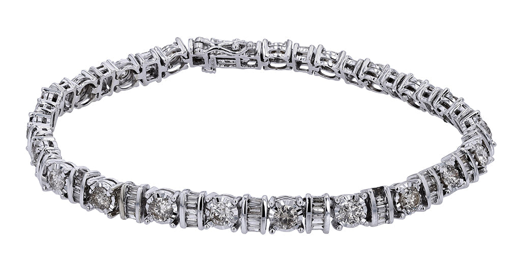10K YG 5 CT Diamond Bracelet<p><strong>More Colors Available</p></strong>