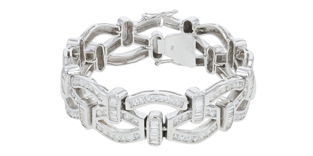 18K WG 5.80 CTW Diamond Bracelet