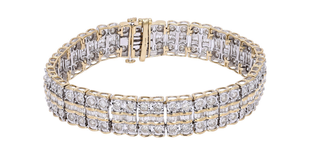 10K YG 5 CTW Diamond Bracelet