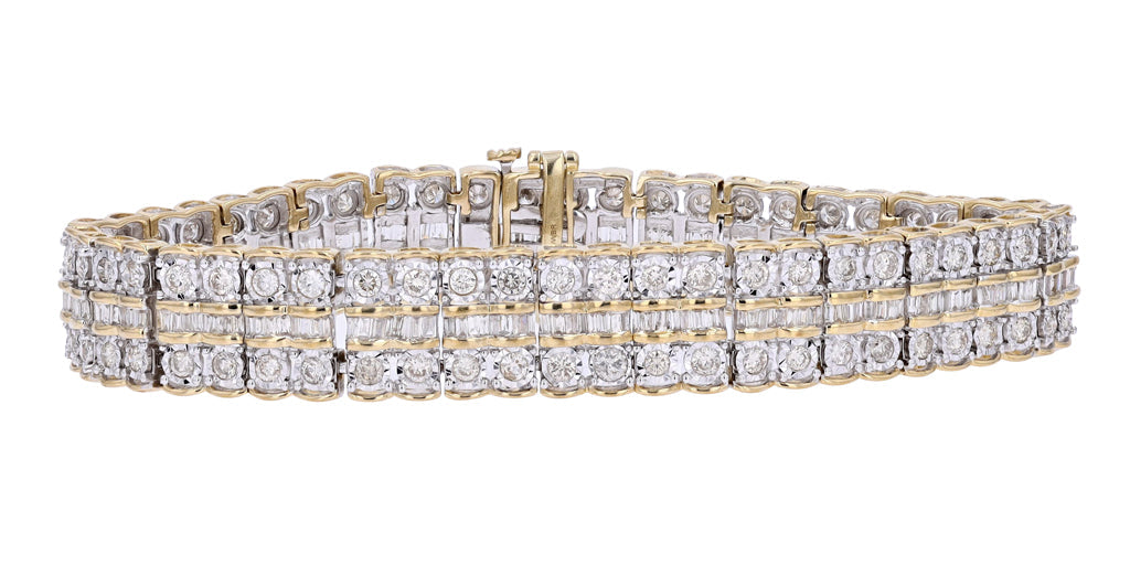 10K YG 5 CTW Diamond Bracelet