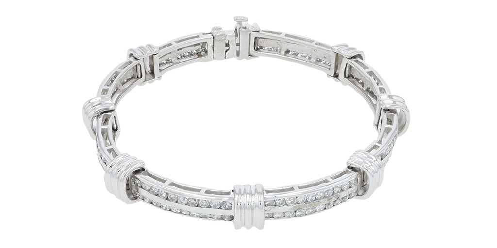 14K WG 4.75 CT Diamond Bracelet