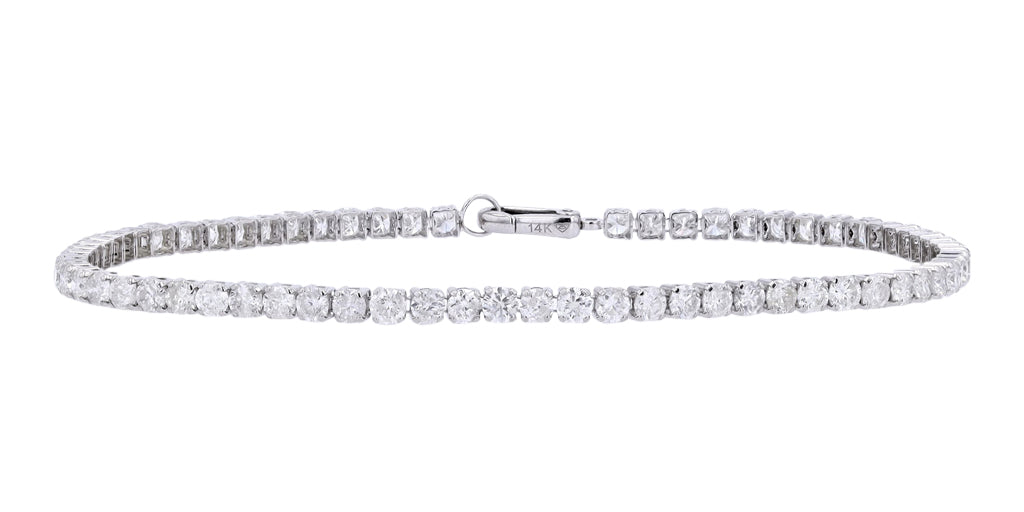 14K 3.50 CTW Diamond Tennis Bracelet<p><strong>More Colors Available</p></strong>