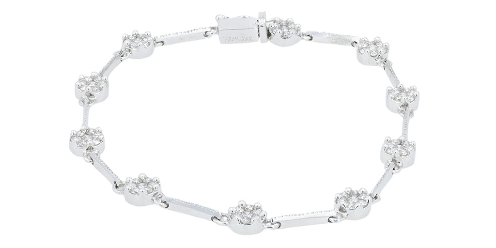 14K WG 1.67 CT Diamond Bracelet