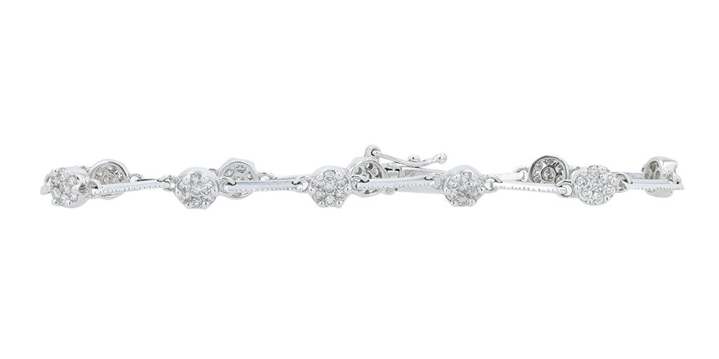 14K WG 1.67 CT Diamond Bracelet