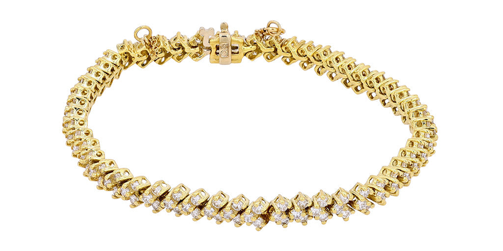 18K YG 4 1/2 CTW Diamond Bracelet