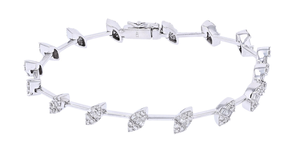 14K 2 CTW Marquise Cluster Link Diamond Bracelet<p><strong>More Colors Available</p></strong>