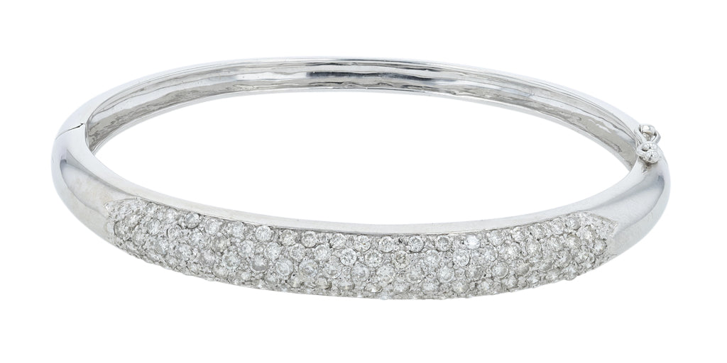 18K WG 2.26 CT Diamond Bangle