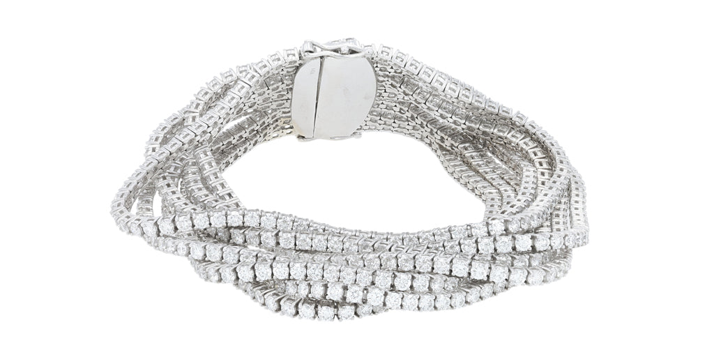 14K WG 28.40 CT Diamond Bracelet