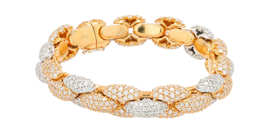 18K TT 11.07 CT Diamond Bracelet