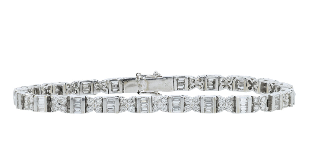 18K WG 3 CT Diamond Bracelet