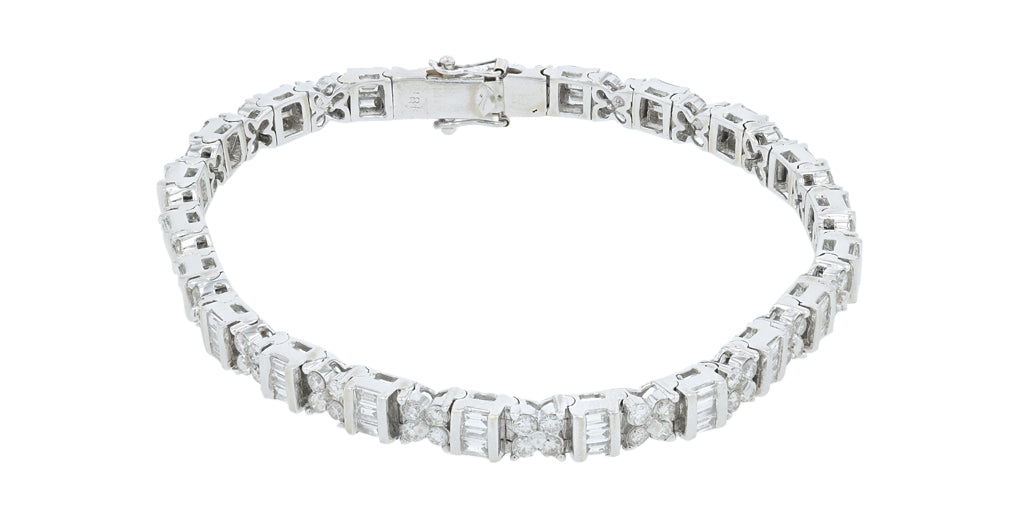 18K WG 3 CT Diamond Bracelet