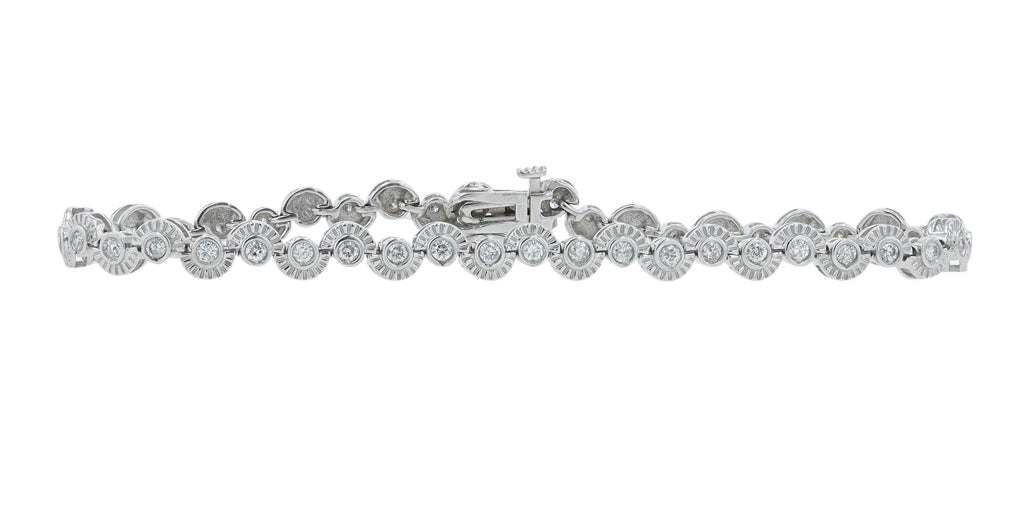 14K WG 1 CTW Diamond Bracelet