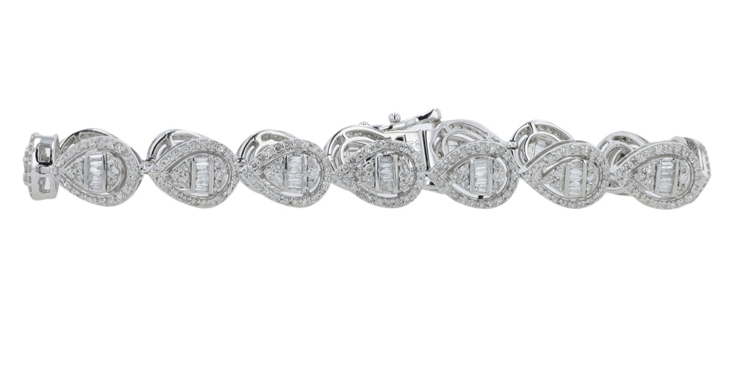 14K WG 2.75 CT Diamond Bracelet