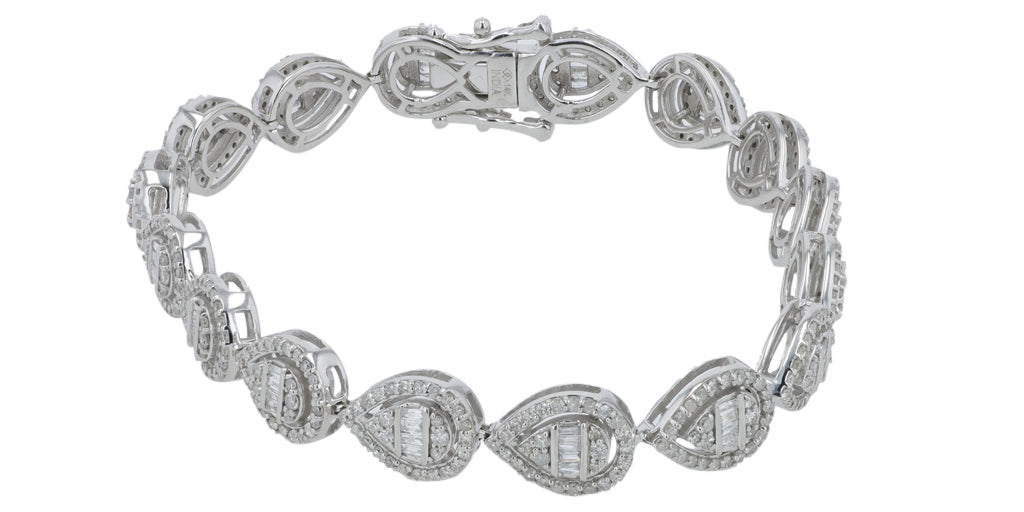14K WG 2.75 CT Diamond Bracelet