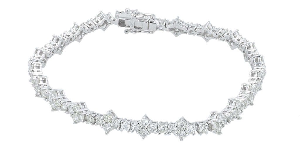 14K WG 4.36 CT Diamond Bracelet
