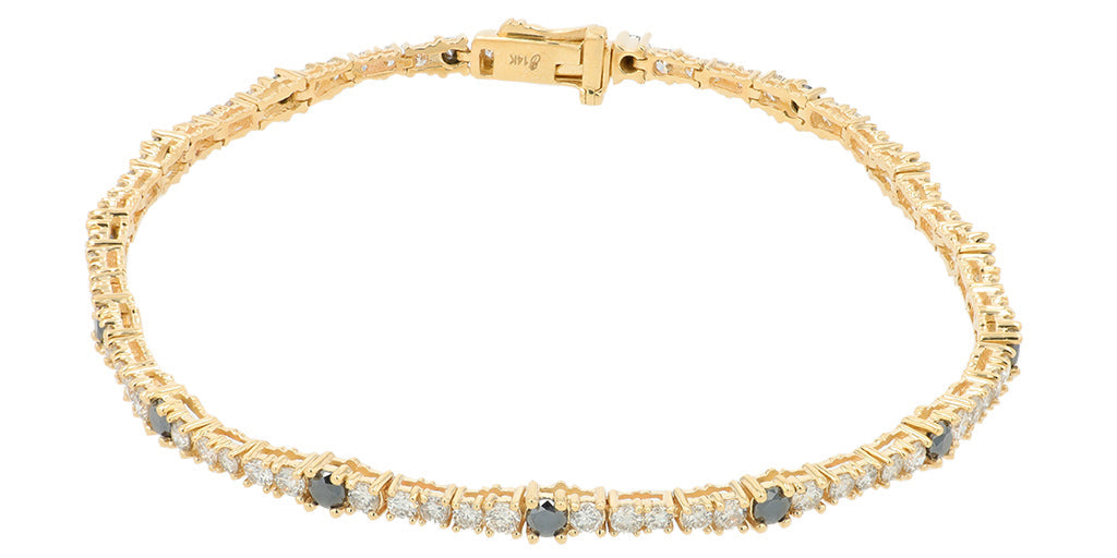 10K YG 2.50 CT Diamond Bracelet
