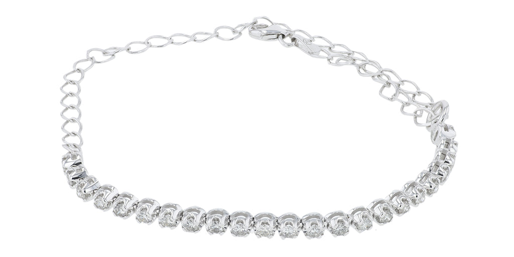 10K WG 1 CT Diamond Bracelet