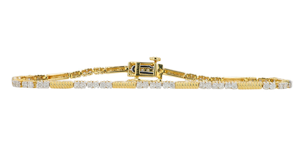 10K YG 1 CT Diamond Bracelet