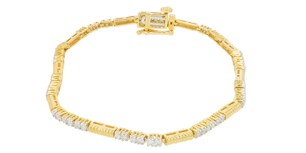 10K YG 1 CT Diamond Bracelet