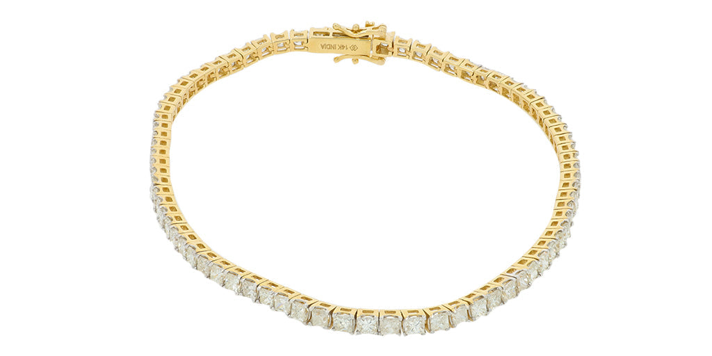 14K YG 5 CT Diamond Bracelet