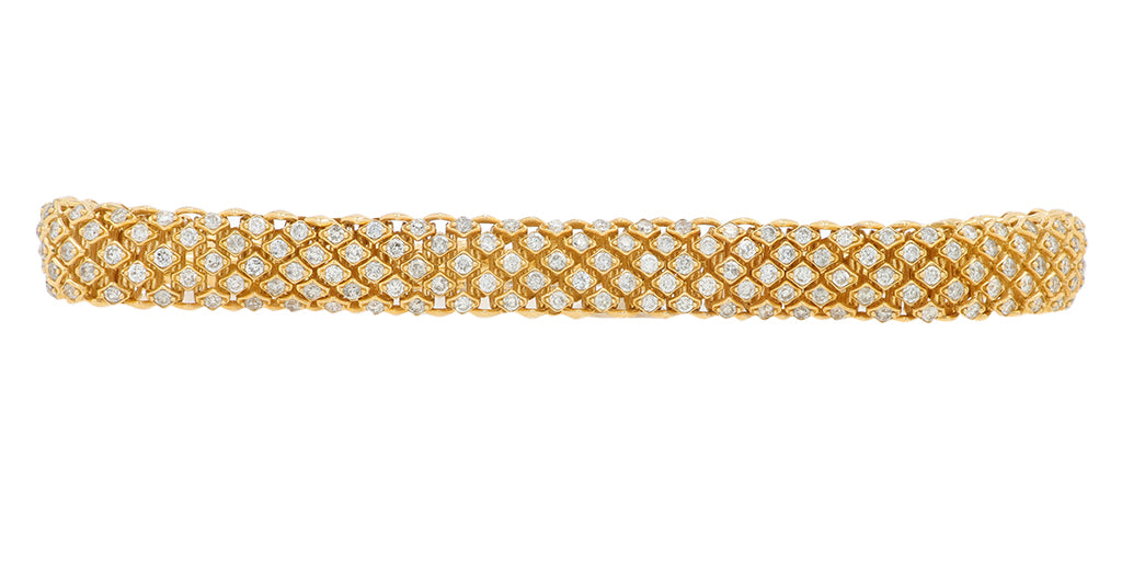 14K YG 3 CT Diamond Bracelet