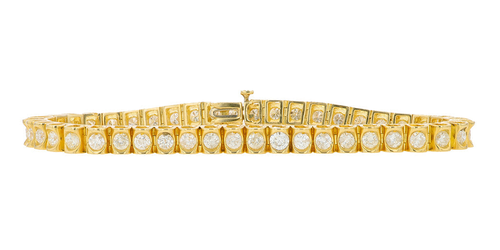 14K YG 4 CT Diamond Diamond Bracelet
