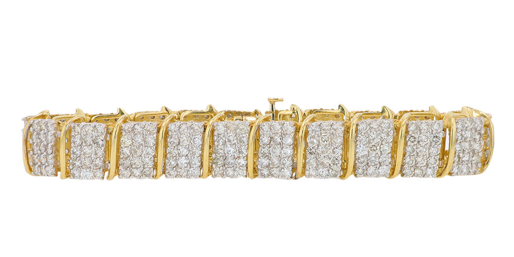 10K YG 10 CT Diamond Bracelet