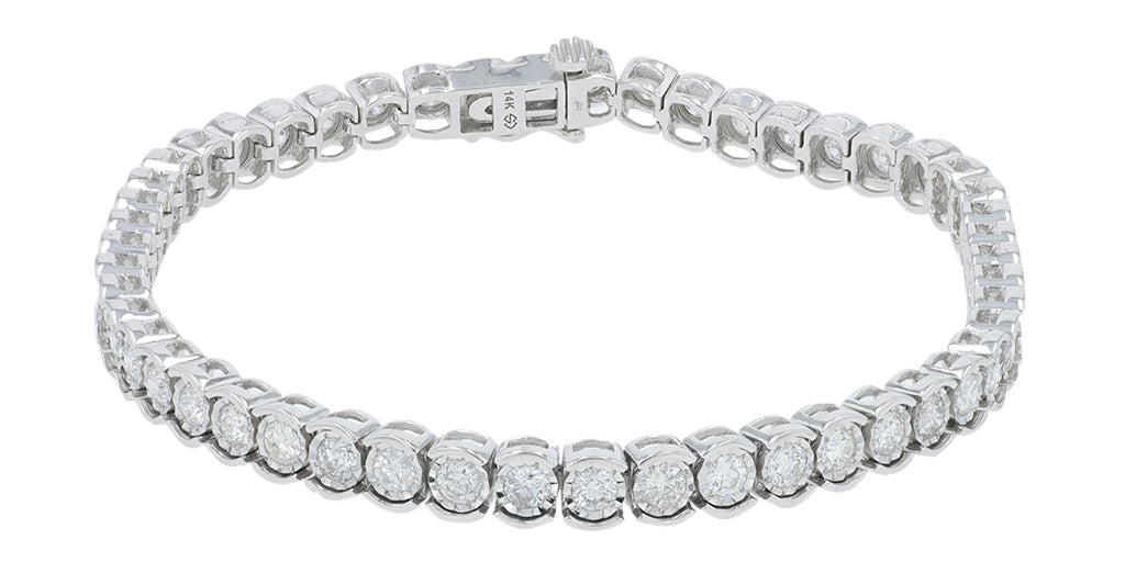 14K WG 3 CT Diamond Bracelet