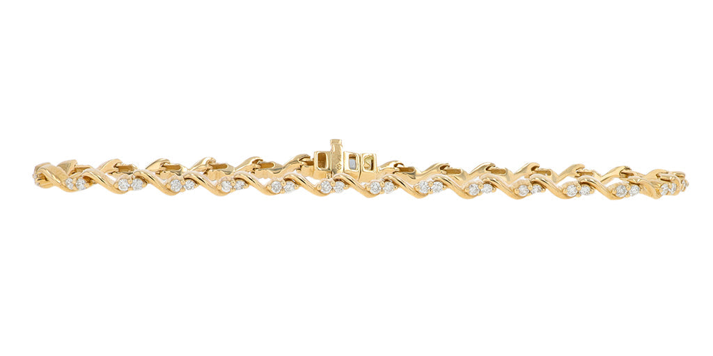 10K YG .75 CT Diamond Bracelet