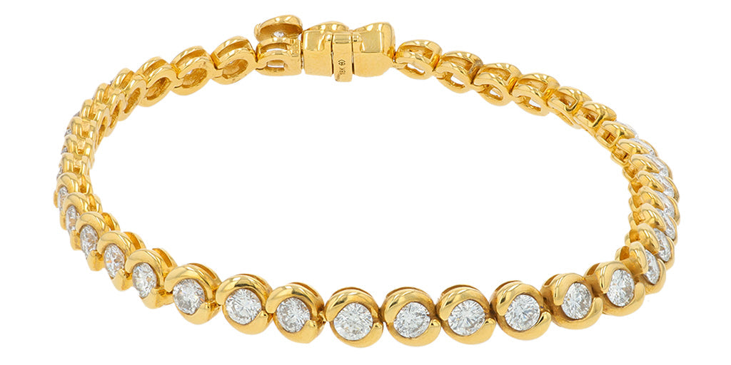 18K YG 4 CTW Diamond Bracelet
