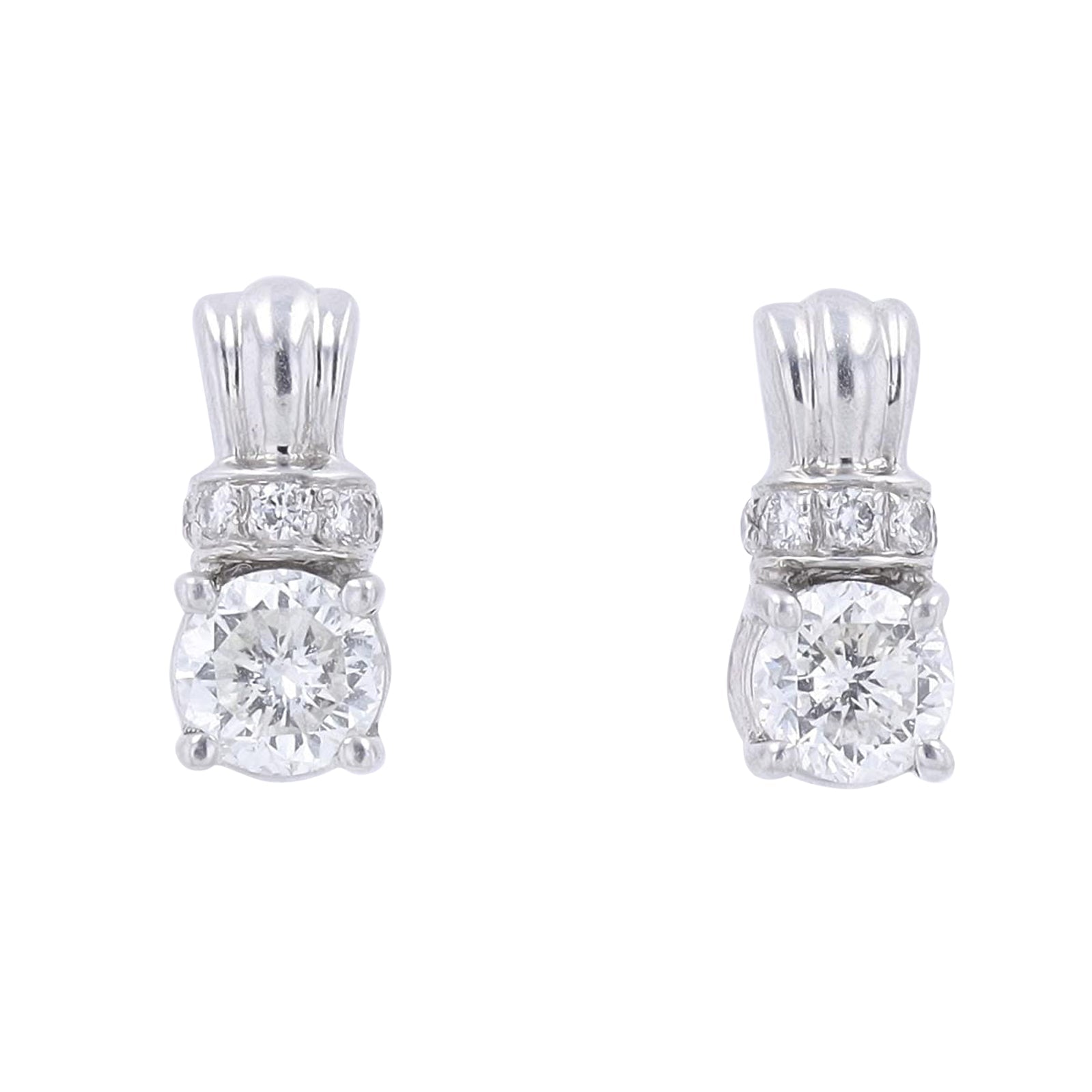 PLAT 1 CTW Diamond Earrings