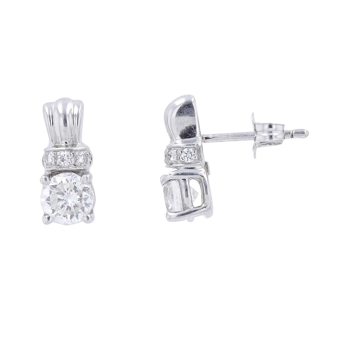 PLAT 1 CTW Diamond Earrings