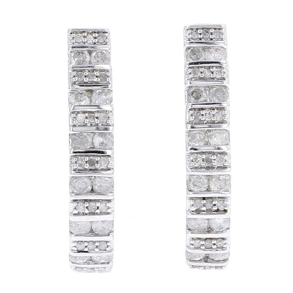 10K WG Diamond Hoops