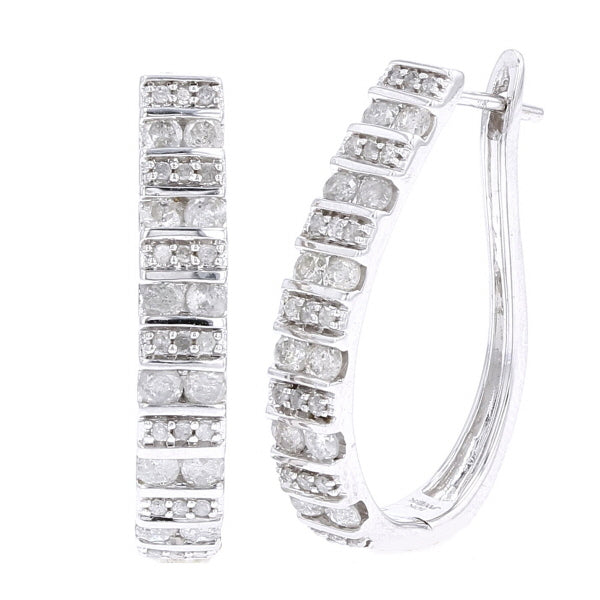 10K WG Diamond Hoops