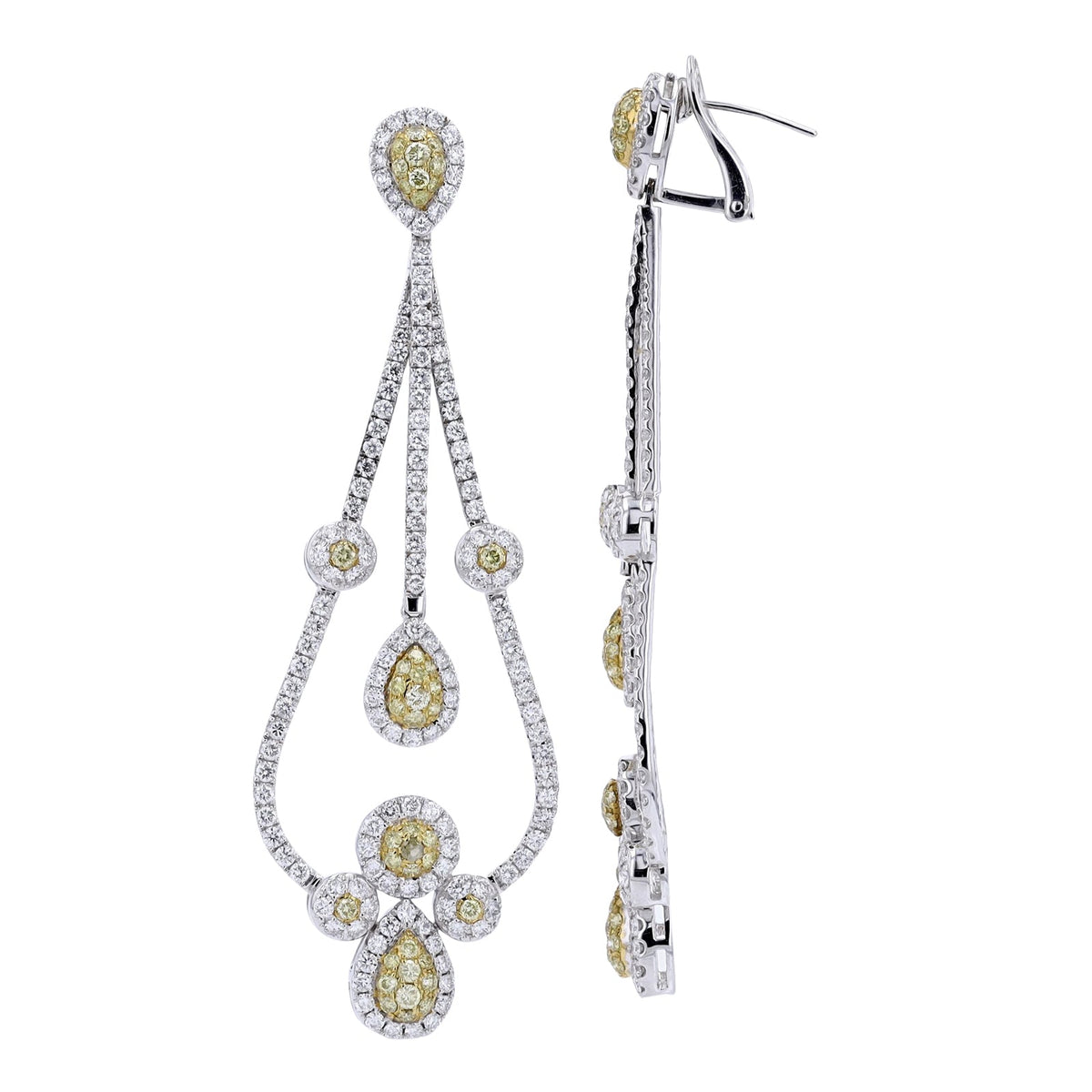 18KTT 9 1/4 CTW Diamond Earrings