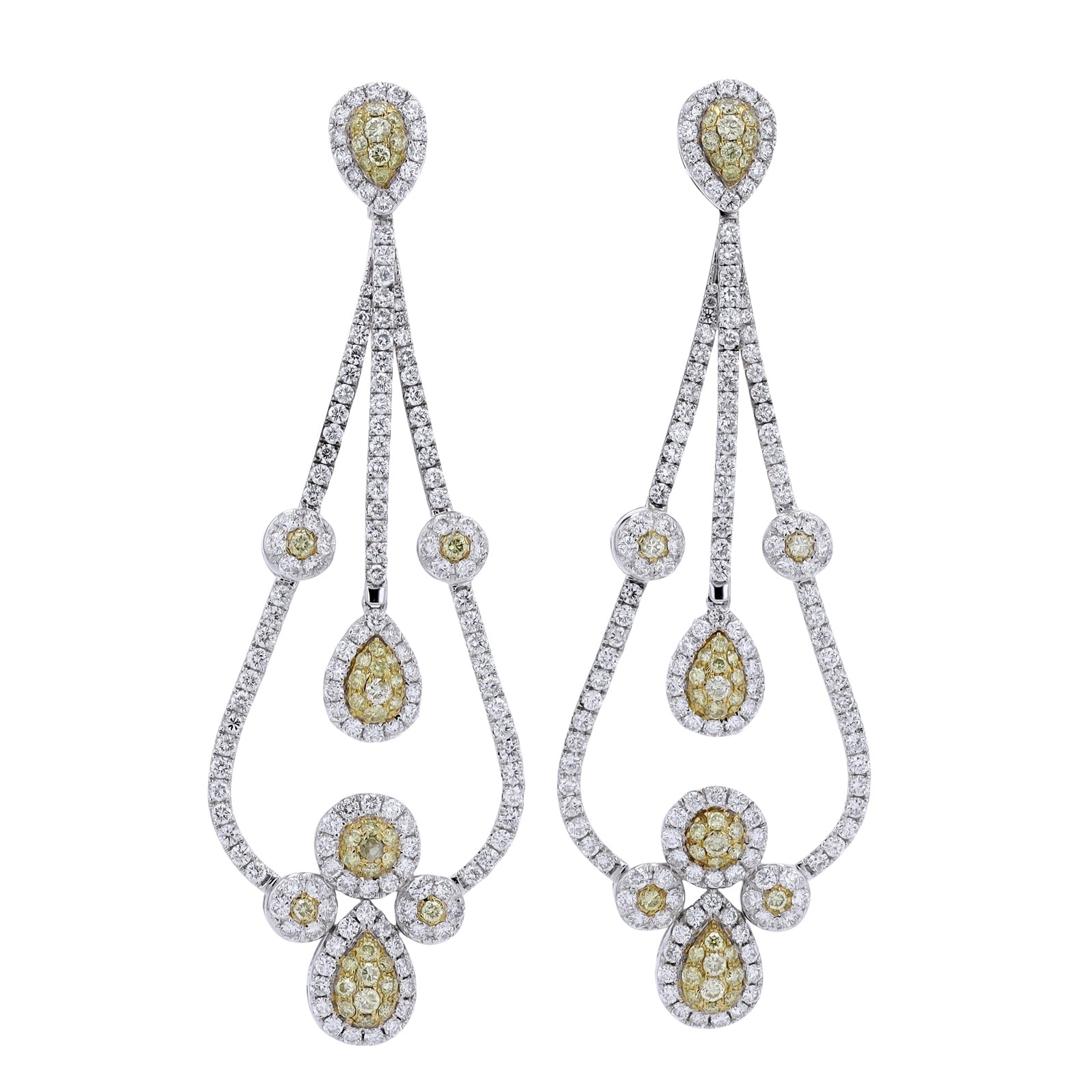 18KTT 9 1/4 CTW Diamond Earrings
