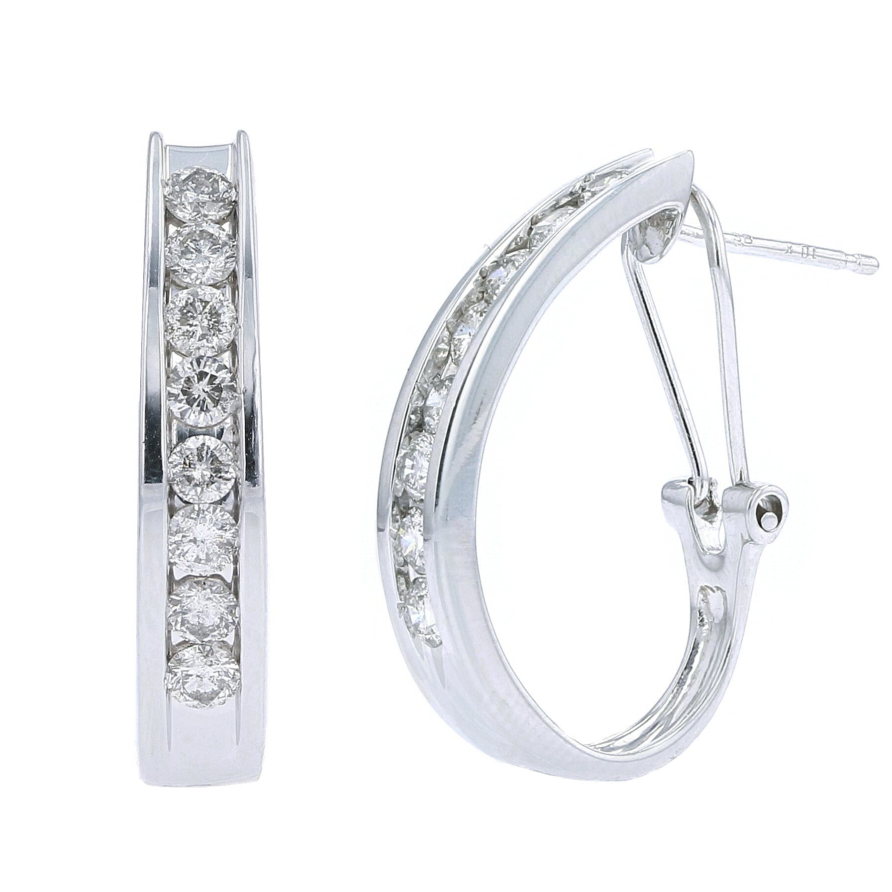 10K 1 CTW Diamond French Clip Earrings<p><strong>More Colors Available</p></strong>
