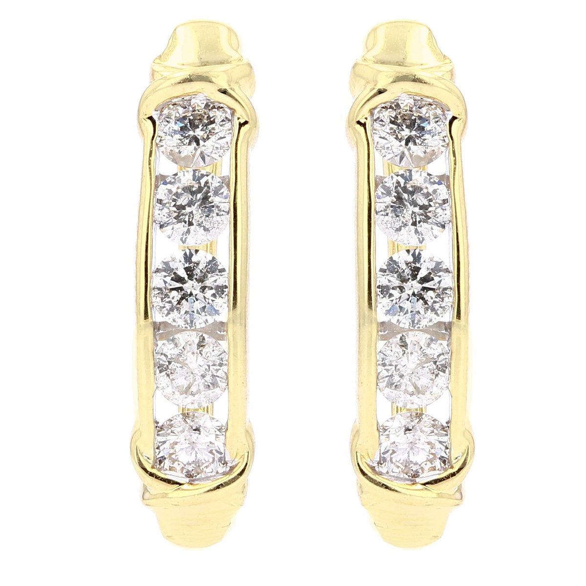 10K YG Diamond Hoops