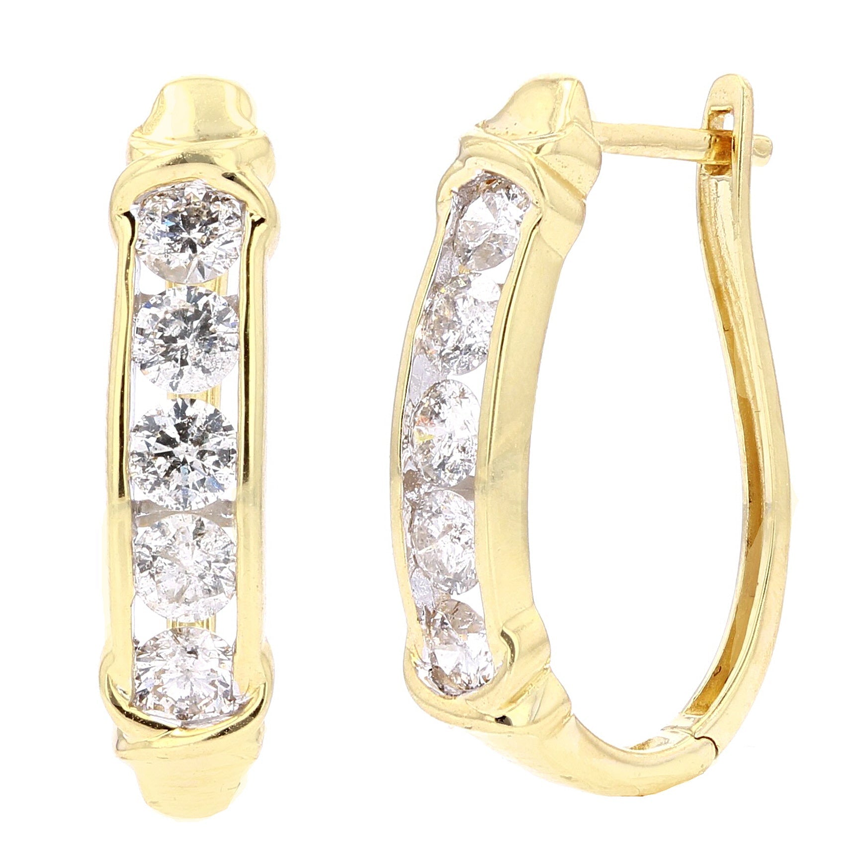 10K YG Diamond Hoops
