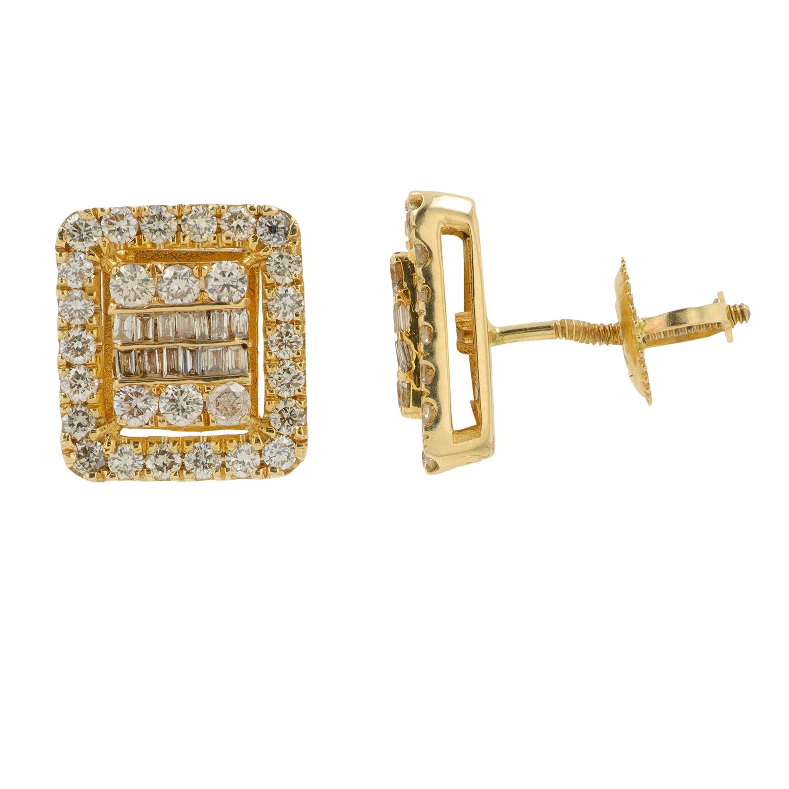 14K YG 1.18 CTW Diamond Studs