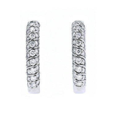 14K WG 2 CTW Diamond Hoops<p><strong>More Colors Available</p></strong>
