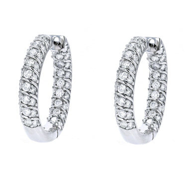 14K WG 2 CTW Diamond Hoops<p><strong>More Colors Available</p></strong>