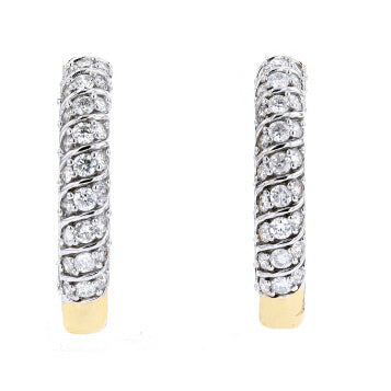 14K WG 2 CTW Diamond Hoops<p><strong>More Colors Available</p></strong>