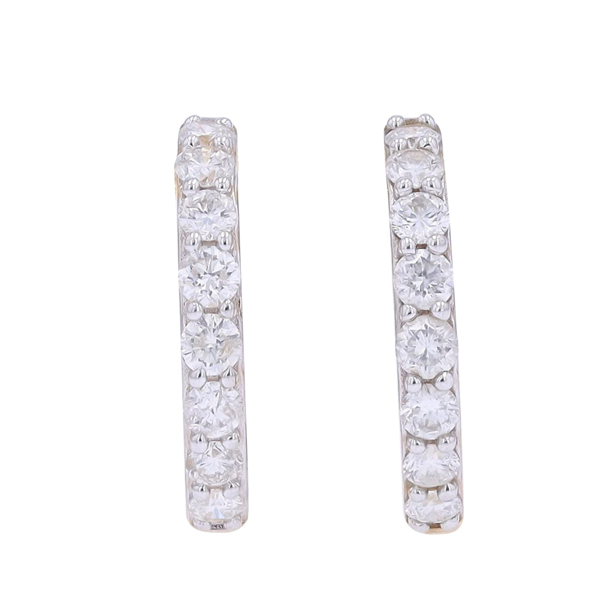 14K YG 1 CT Diamond Hoops