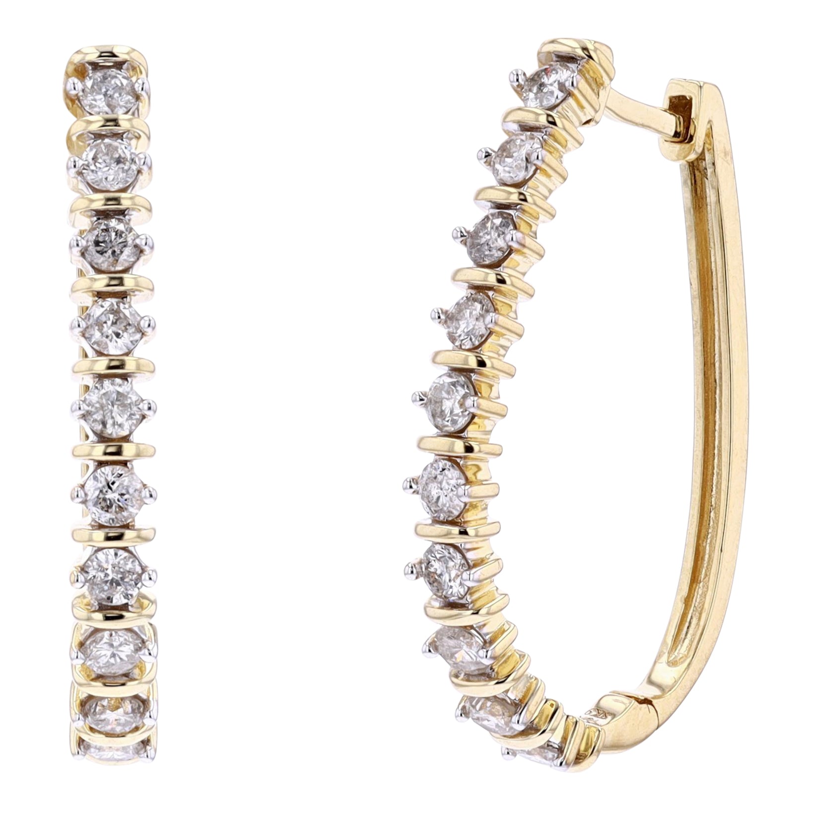 10K Diamond Hoops<p><strong>More Colors Available</p></strong>