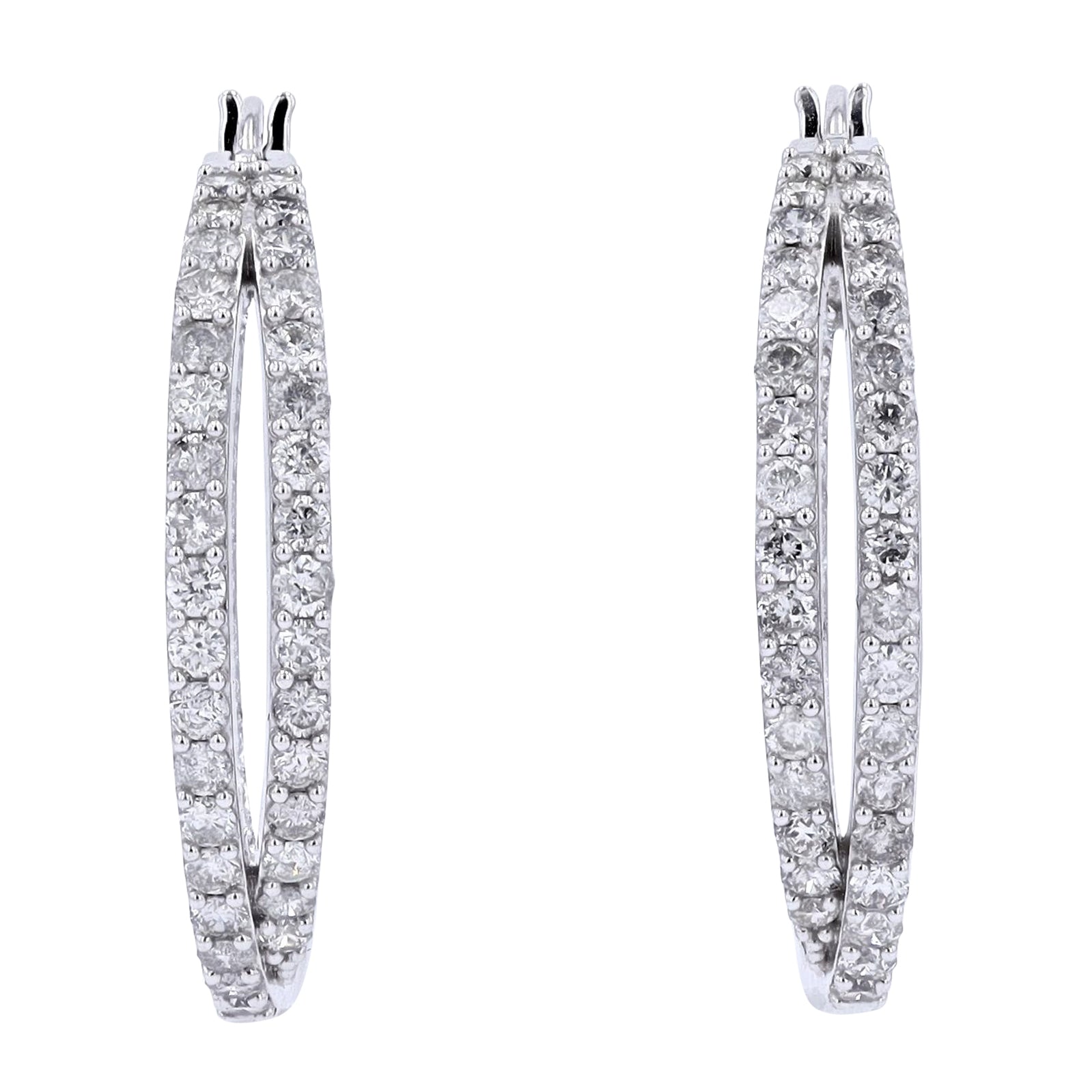 10K 5 CT Diamond Inside-Out Hoops<p><strong>More Colors Available</p></strong>