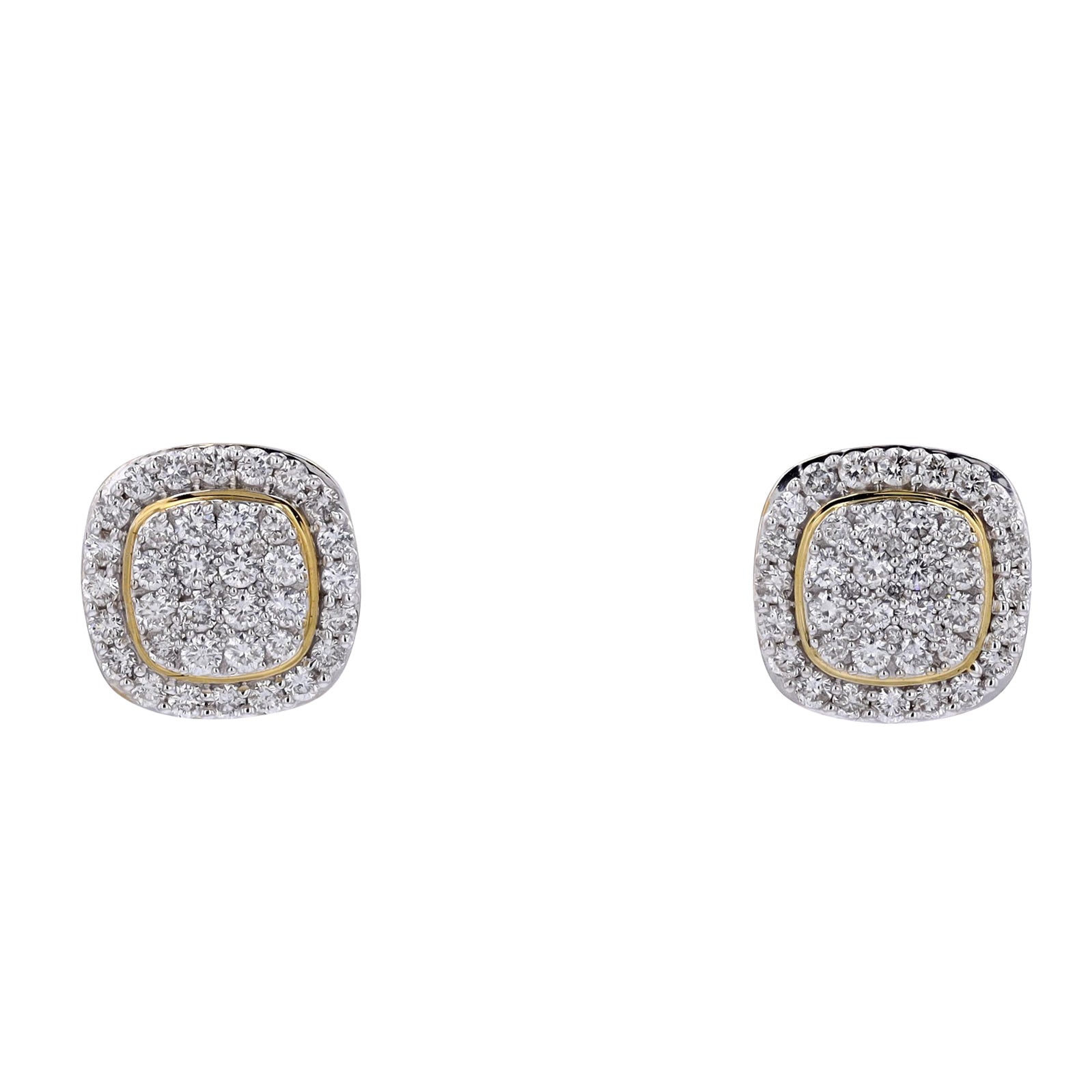 14K YG 1.50 CTW Diamond Cluster Studs<p><strong>$829</p></strong>